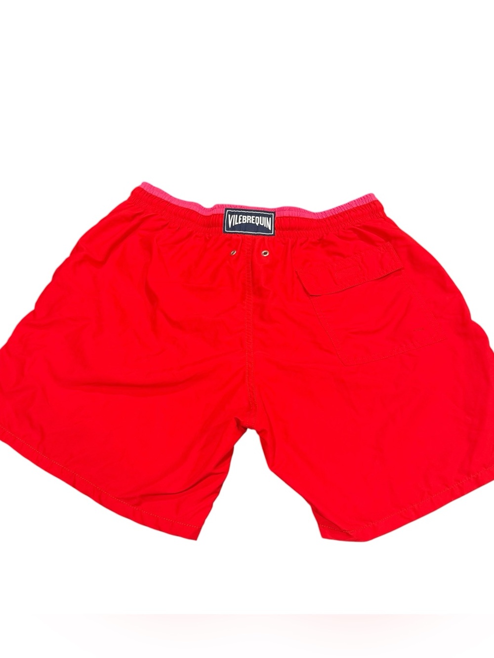 Vilebrequin Moorea swim trunks men XL red pink solid
